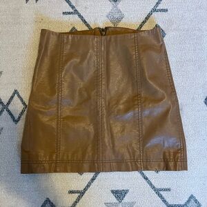 Free people faux leather skirt